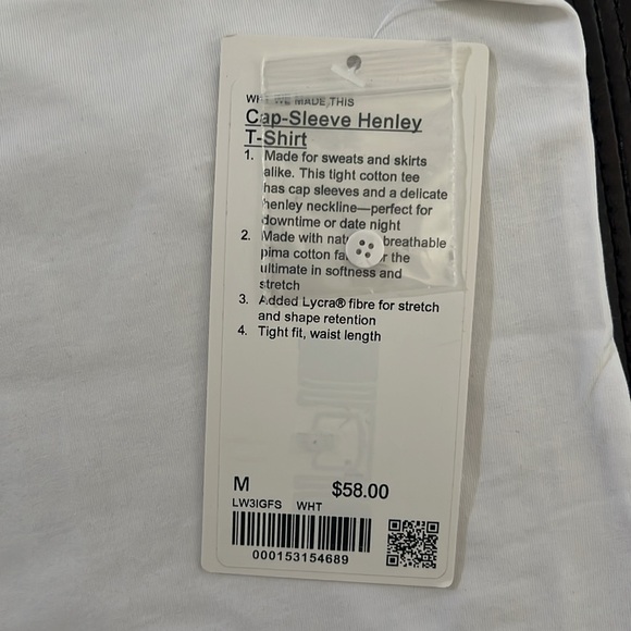 Cap-Sleeve Henley T-Shirt - Picture 6 of 7